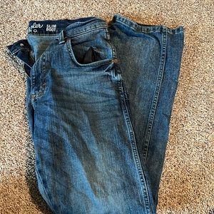 Size 29/30 Wrangler Retro Slim Boot cut jeans!